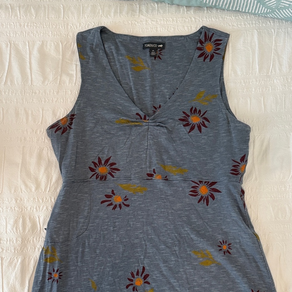 Toad&Co Gray Floral Tank Top